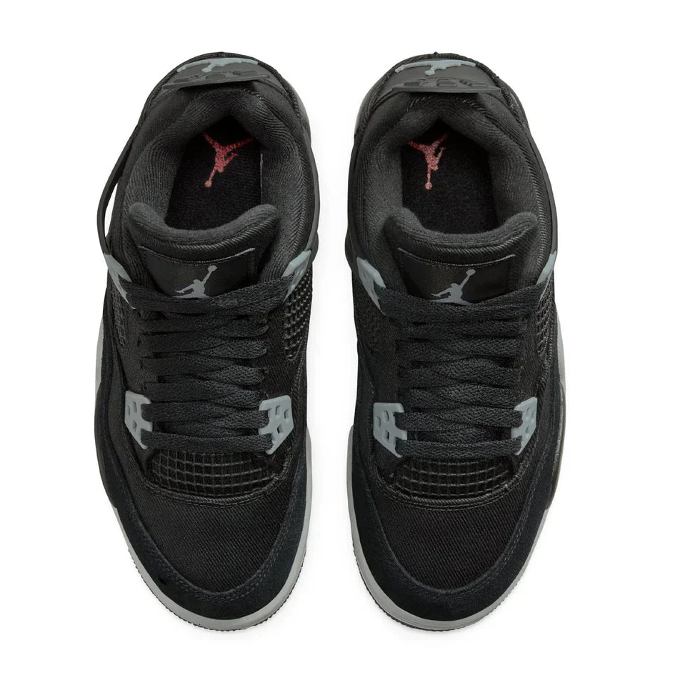 Air 4 GS Black Canvas Jordan Retro 0706